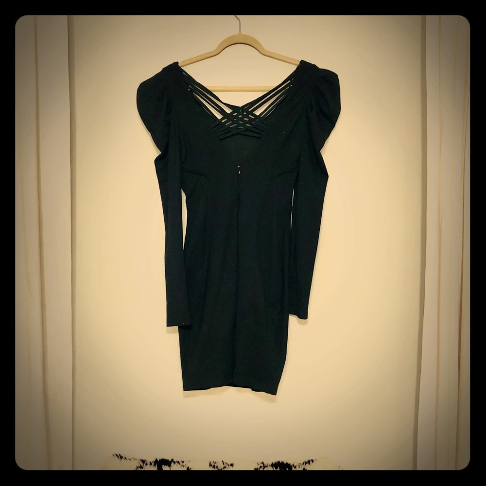 BeBe Black Long sleeve Dress - Picture 3 of 7